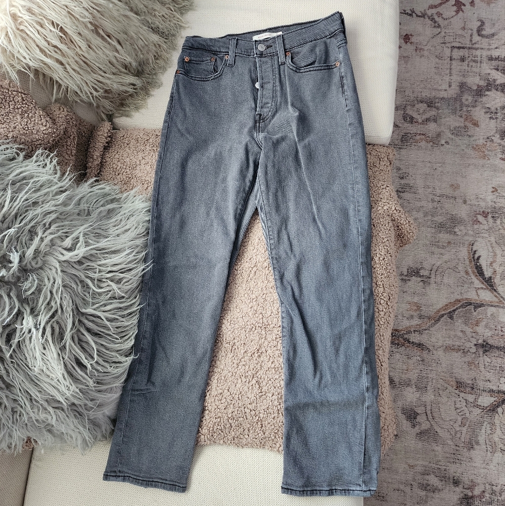 Levi's Grey Wedgie Straight Jeans